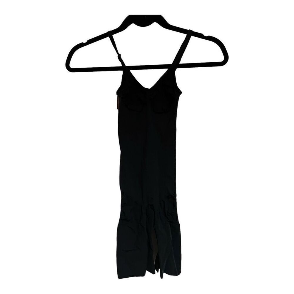 SKIMS Womens Everyday Sculpt Mid Thigh Shorts Bodysuit Onyx Black Size Medium